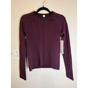 Lululemon Rest Less Pullover Size 4 Black Plum NWT $108 MSRP